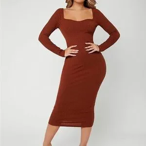 strapless open back dress Chocolate Brown Bodycon Roll Neck Mini Dress